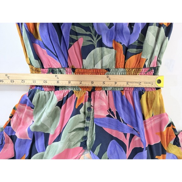 Anthropologie‎ Abel the Label Dress Womens Size M Santa Cruz Smocked Hi Low - Picture 12 of 13